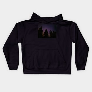 Magical forest at night Kids Hoodie